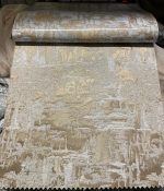 پرده دکوری شانل طرح پتینه مدل پلیسه یکطرفه ریزشی - Image 4