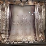پرده مخمل گلدوری مدل یقه سه یقه,مدلی خاص و زیبا برای دکوراسون سالن پذیرایی خاص پسندان
