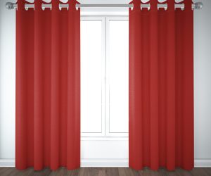 پرده پانچ مخمل قرمز