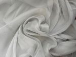 پرده تور ساده طوسی نقره ای