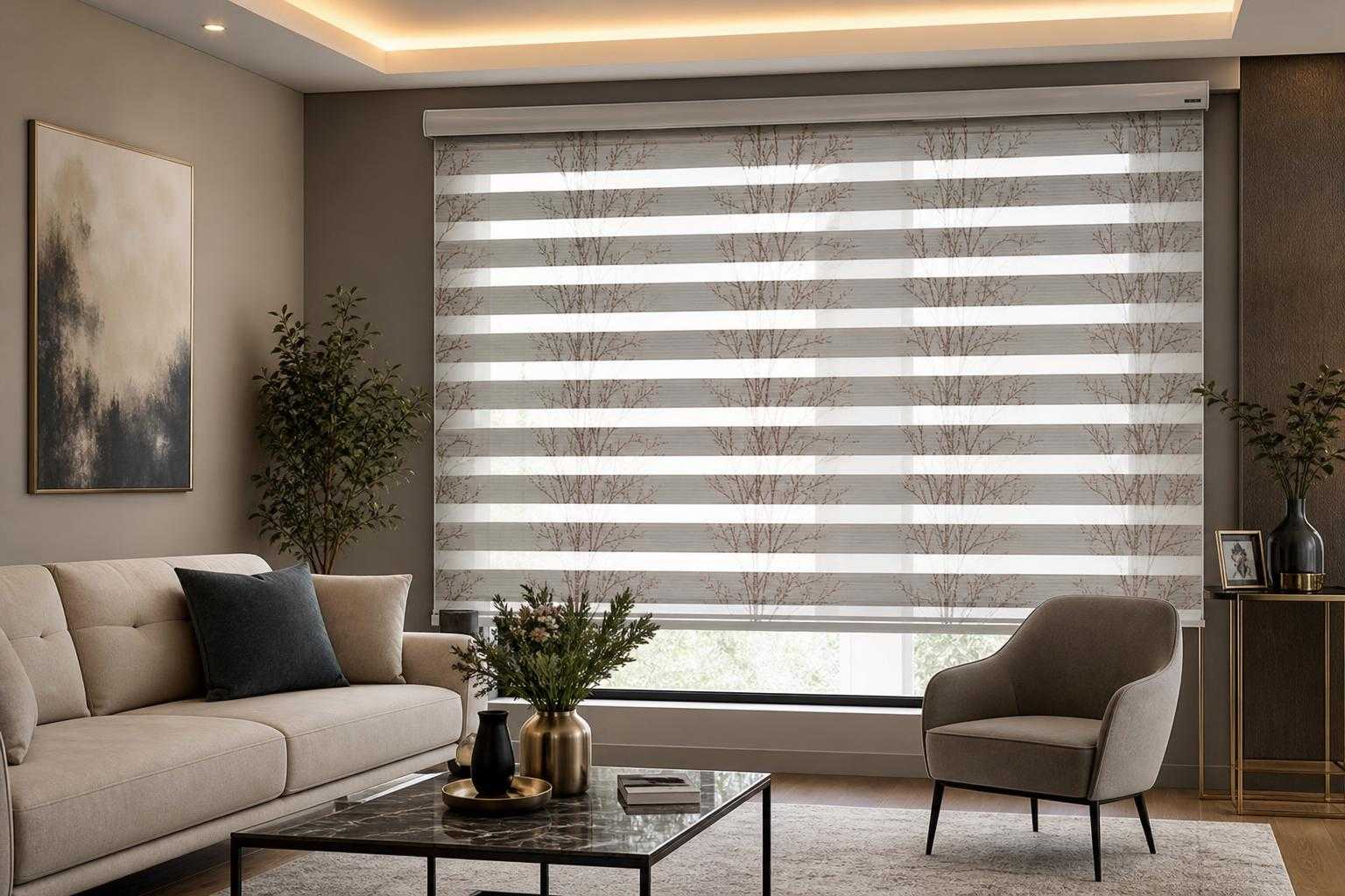 پرده زبرا طرح دار