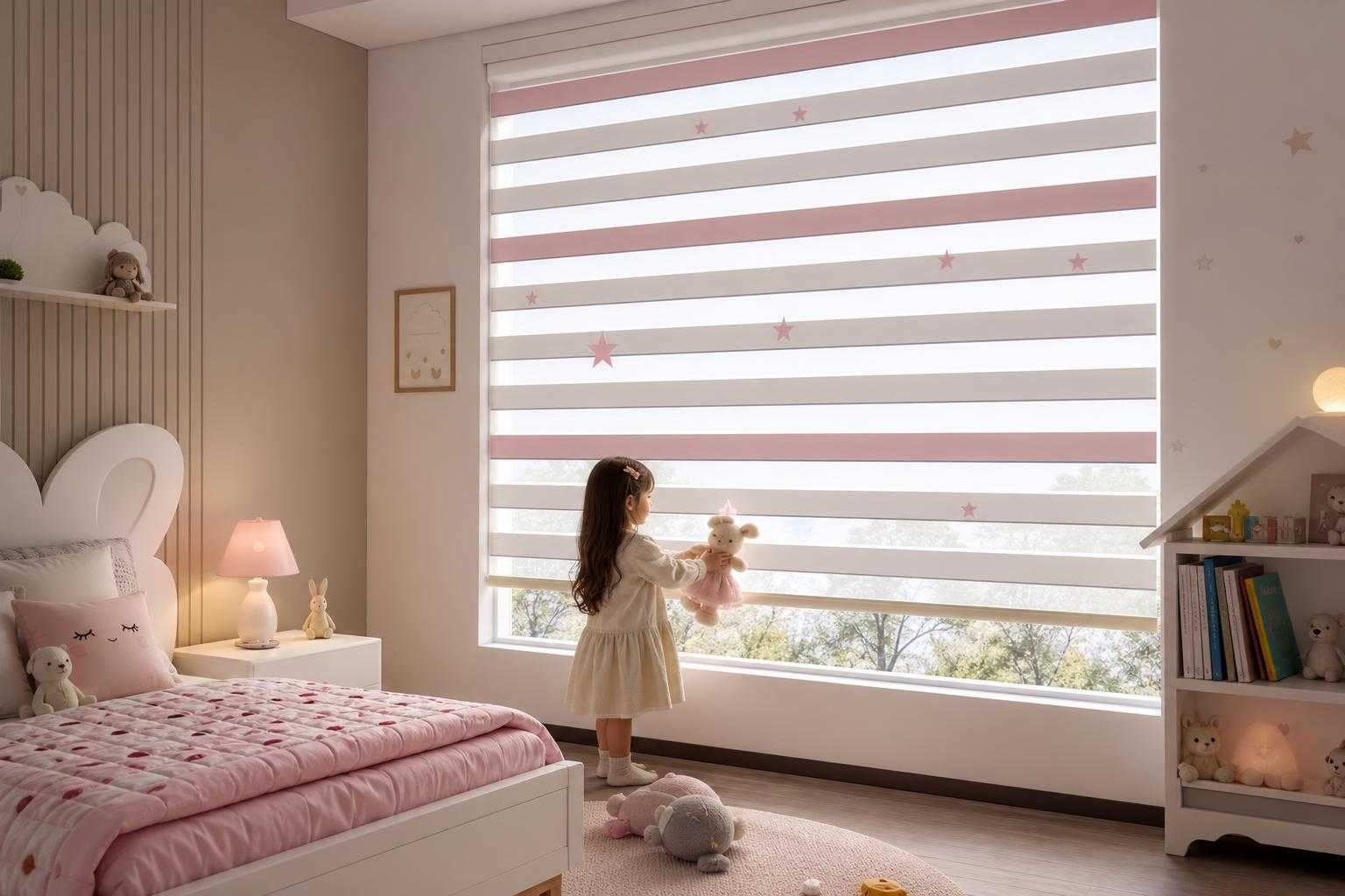 پرده زبرا برای اتاق کودک 